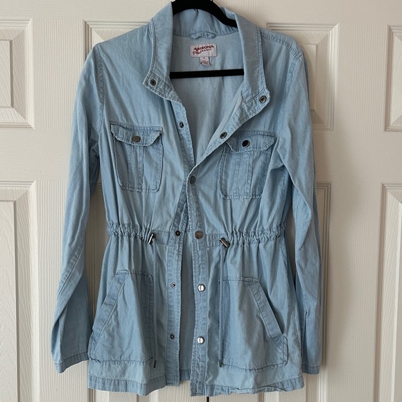Arizona Jean Company Light Blue Utility Jacket - Picture 1 of 2